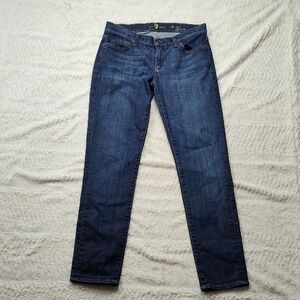 7 For All Mankind Women's Denim Blue Jeans Size 28 Dark Wash